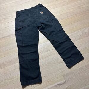 Carhartt Mens Relaxed Fit Carpenter Pants Faded Black Canvas 30x26 Workwear